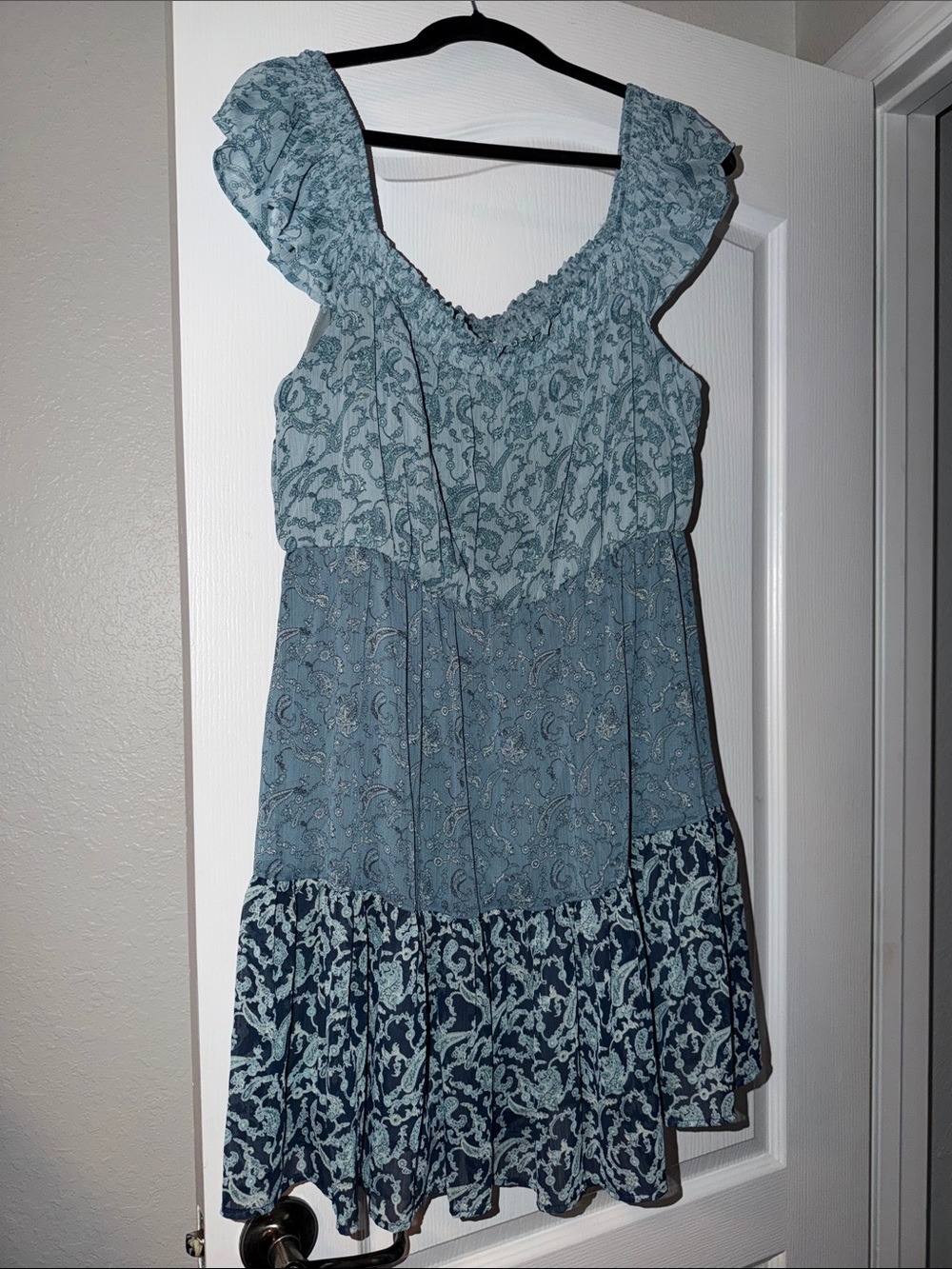 Rewind Blue Floral Tiered Sundress